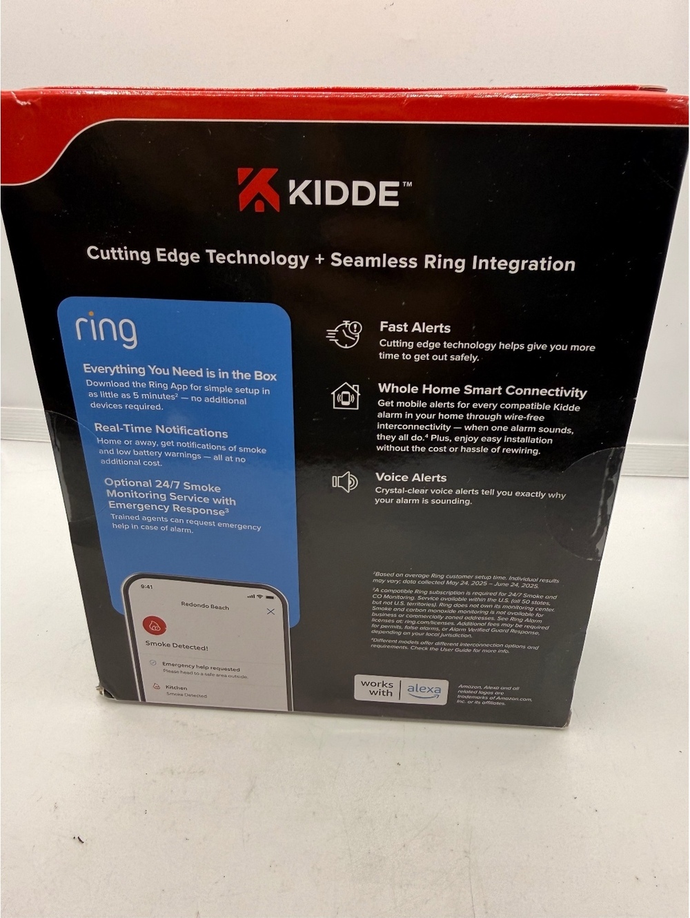 Kidde Smart Smoke Alarm with Ring Integration RGSDR-RW - Picture 3 of 5